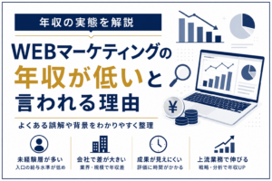 WEBマーケティングの年収が低い